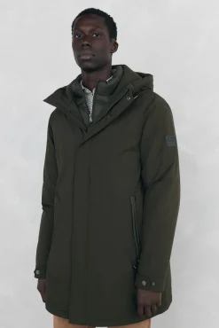 Parka corta capucha