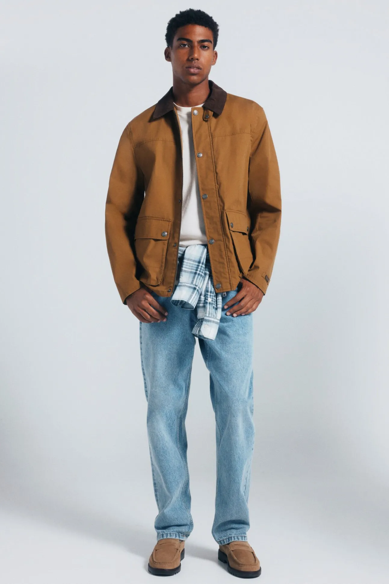 Parka corta cuello pana