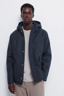 Parka corta efecto lana