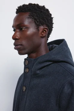 Parka corta efecto lana