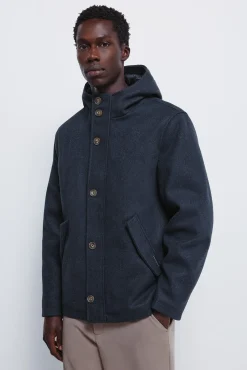 Parka corta efecto lana