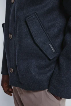 Parka corta efecto lana