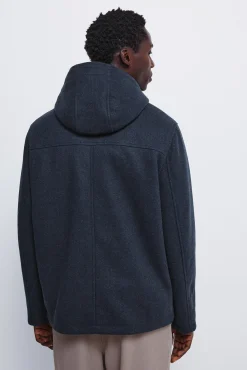 Parka corta efecto lana