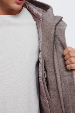 Parka corta efecto lana