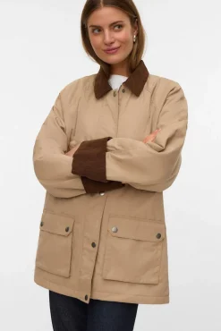 Parka encerada multibolsillos