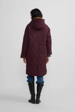 Parka larga acolchada detalles pana