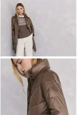 Parka larga cinturón