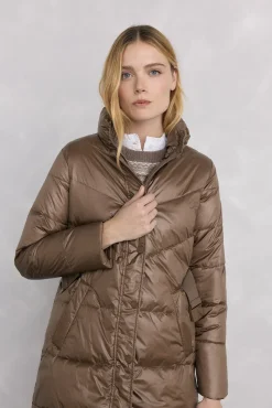 Parka larga cinturón