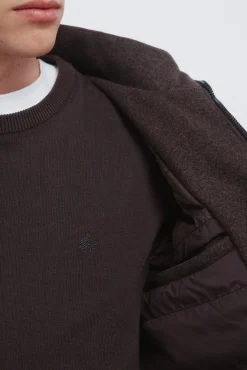 Parka larga efecto lana