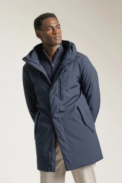 Parka técnica capucha arena