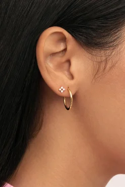 Pendiente Suelto Astrela Plata Baño Oro