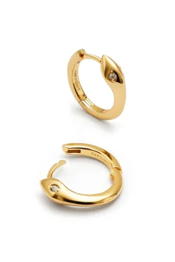 Pendientes Aro Serpiente Baño Oro