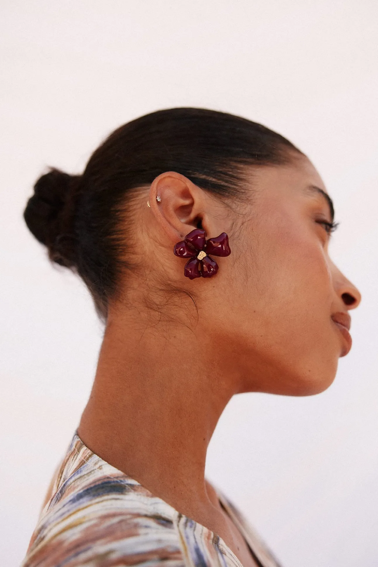 Pendientes de flor vintage