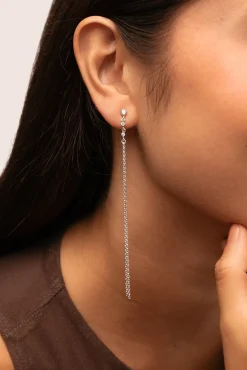 Pendientes Estrella Fugaz Plata