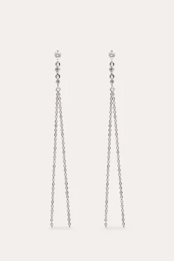 Pendientes Estrella Fugaz Plata