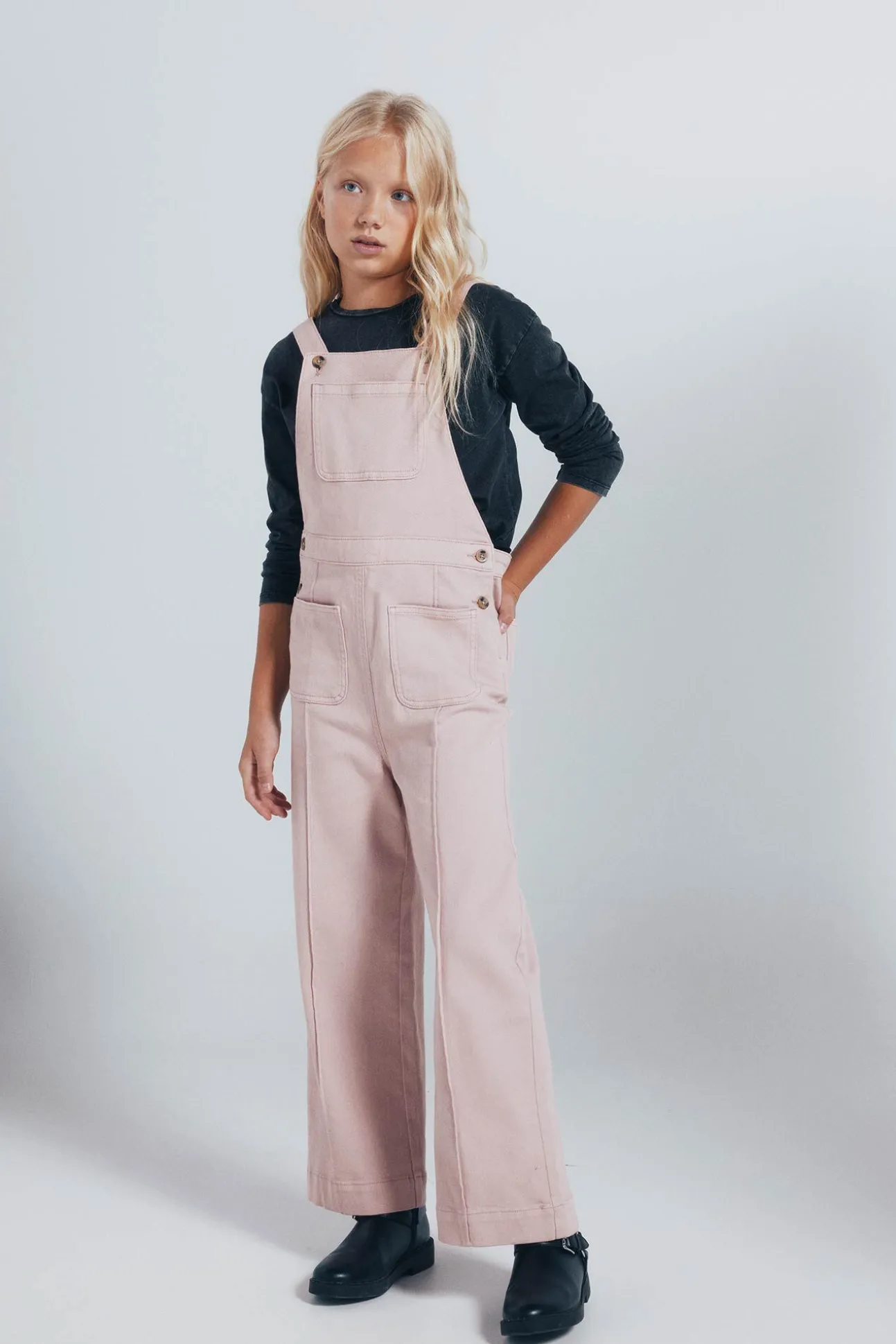 Peto largo bolsillos niña