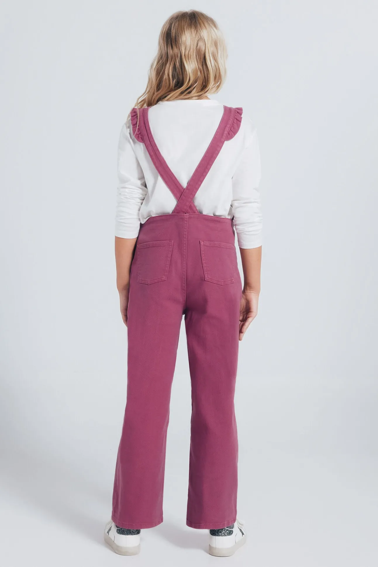 Peto largo volantes niña