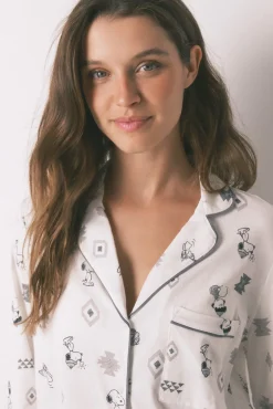 Pijama camisero 100% algodón Snoopy