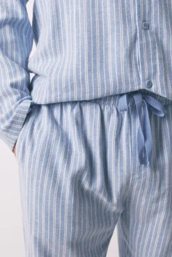 Pijama camisero masculino rayas 100% algodón