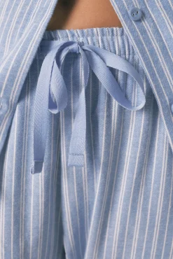 Pijama camisero rayas 100% algodón