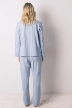 Pijama camisero rayas 100% algodón