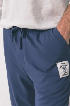 Pijama largo 100% algodón gris