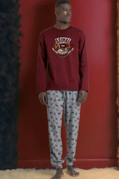Pijama largo estampado Muppets para hombre