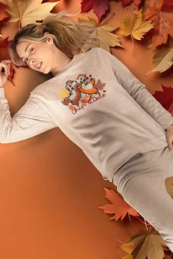 Pijama largo felpa Chip&Dale para mujer