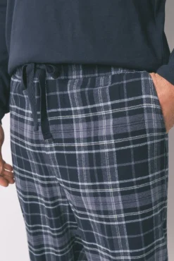 Pijama largo hombre 100% algodón cuadros