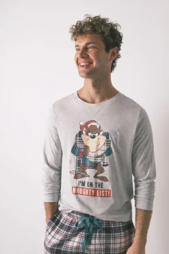 Pijama largo hombre 100% algodón 