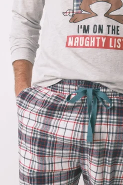 Pijama largo hombre 100% algodón 