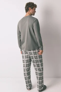 Pijama largo hombre 100% algodón 