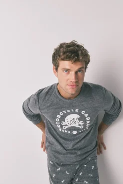 Pijama largo hombre polar 