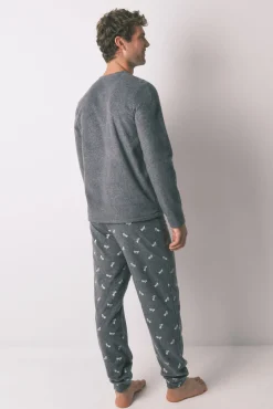 Pijama largo hombre polar 