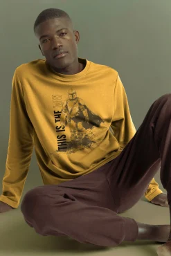 Pijama largo Mandalorian 100% algodón para hombre