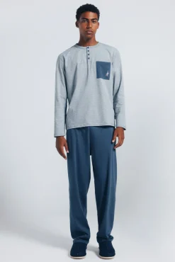 Pijama largo microraya borado galgo