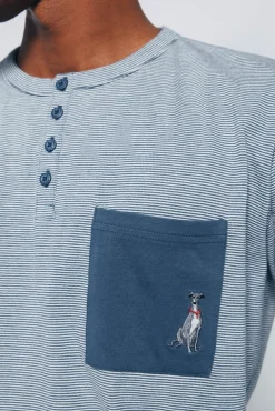 Pijama largo microraya borado galgo