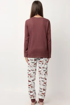 Pijama largo perro salchicha para mujer