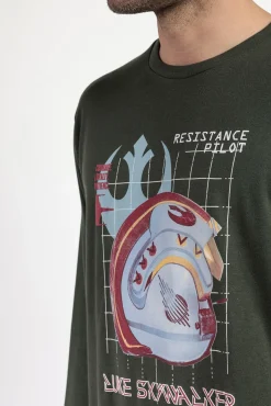 Pijama largo piloto Star Wars 100% algodón hombre