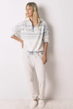 Pijama largo polar Jaquard