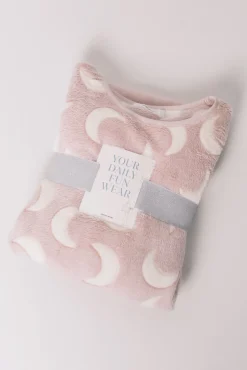 Pijama largo polar mousse lunas