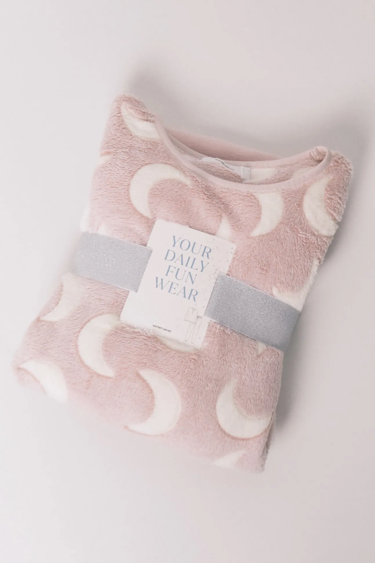 Pijama largo polar mousse lunas