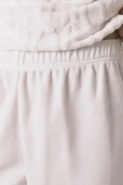 Pijama largo polar suave blanco