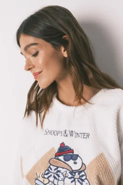Pijama largo Snoopy polar mousse