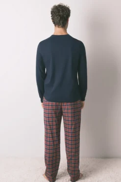 Pijama masculino cuadros 100% algodón