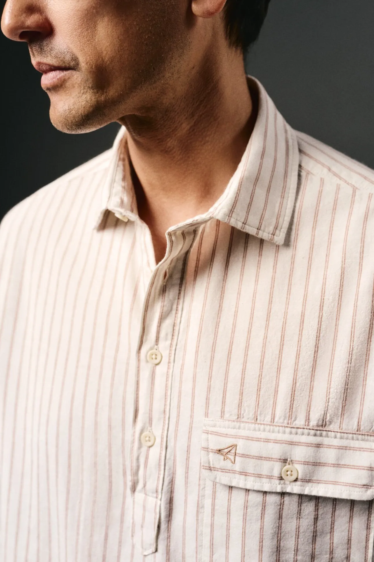 Polera de algodón con lino