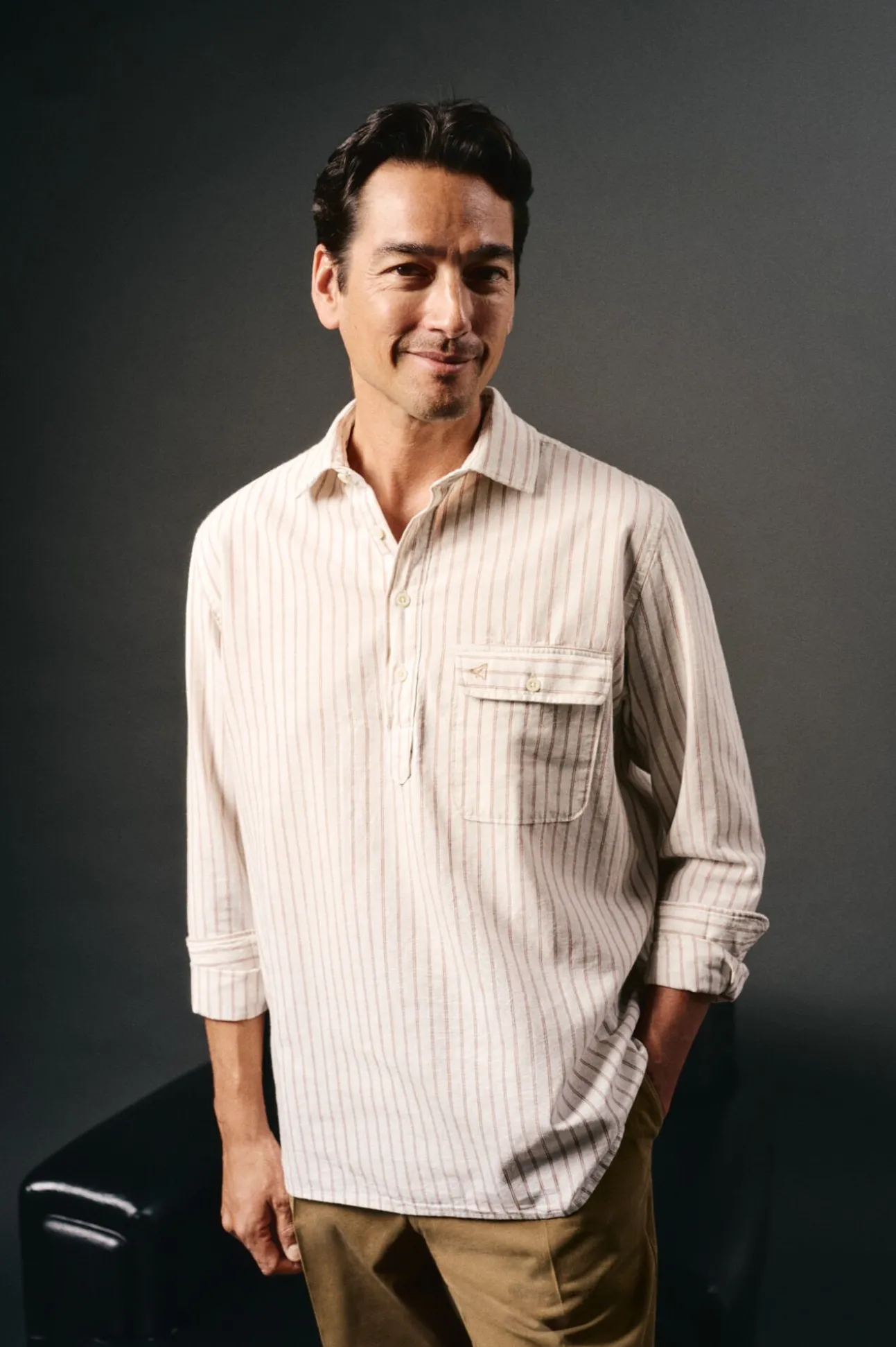 Polera de algodón con lino