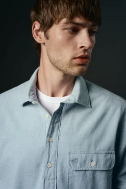 Polera de algodón con lino