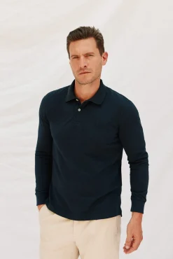 Polo básico manga larga