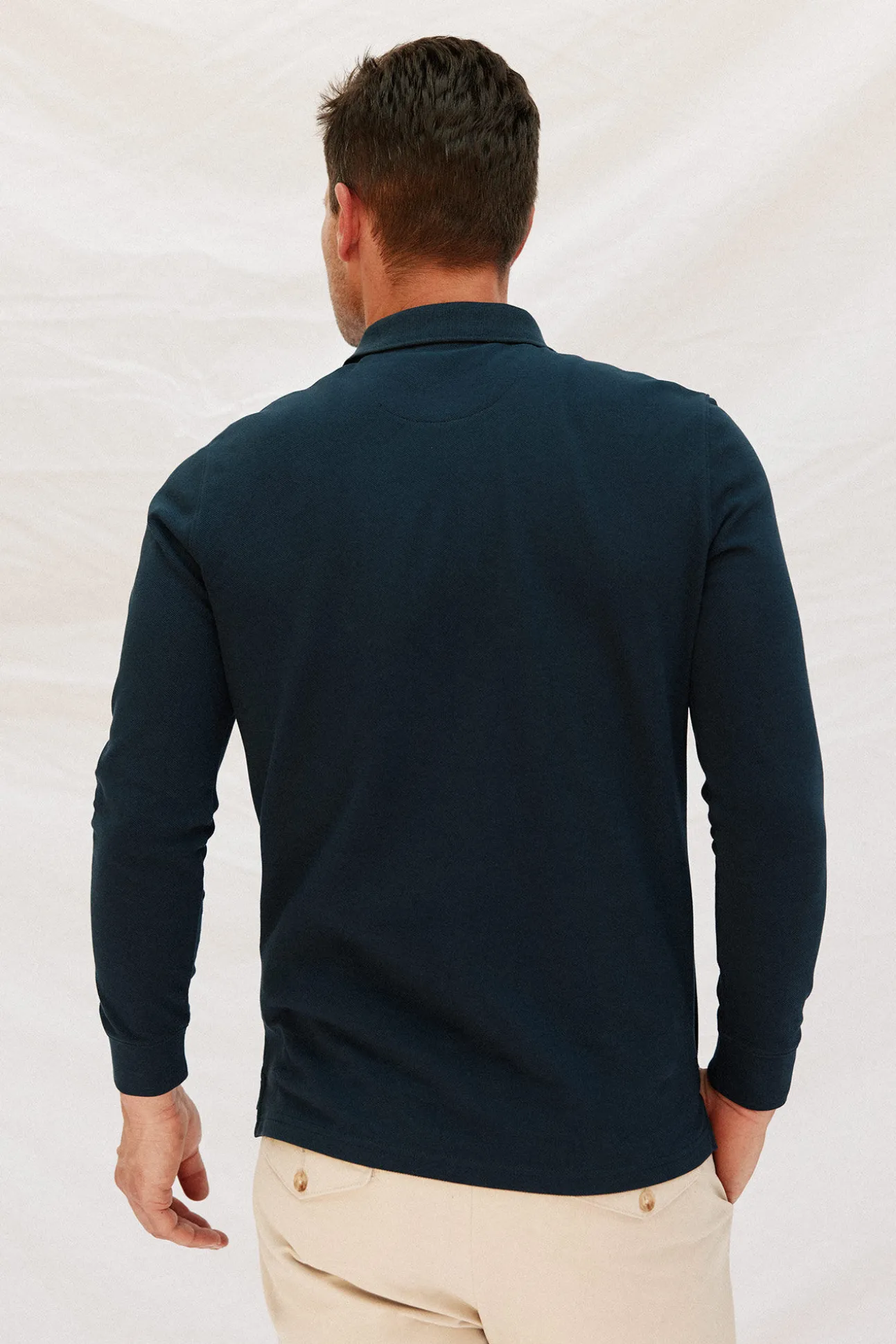 Polo básico manga larga